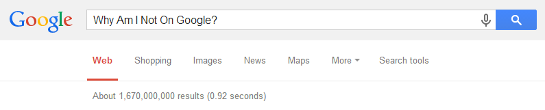 Why am I not on Google?