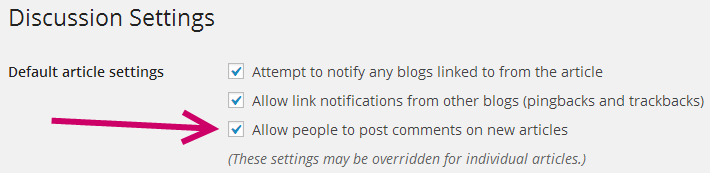 Disable comments in WordPress