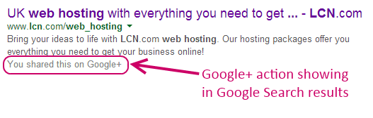 google+ personalisation