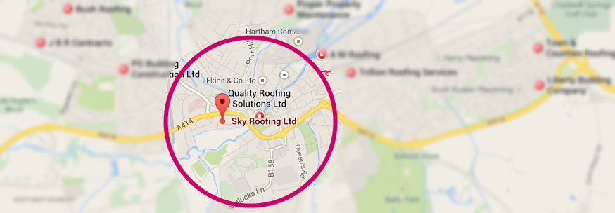 map with red circle