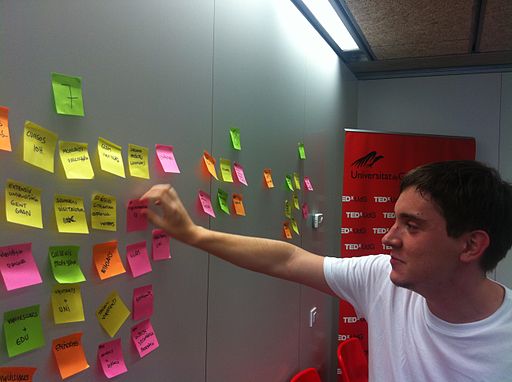 strategy planning post it notes