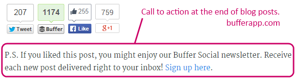 buffer call to action 