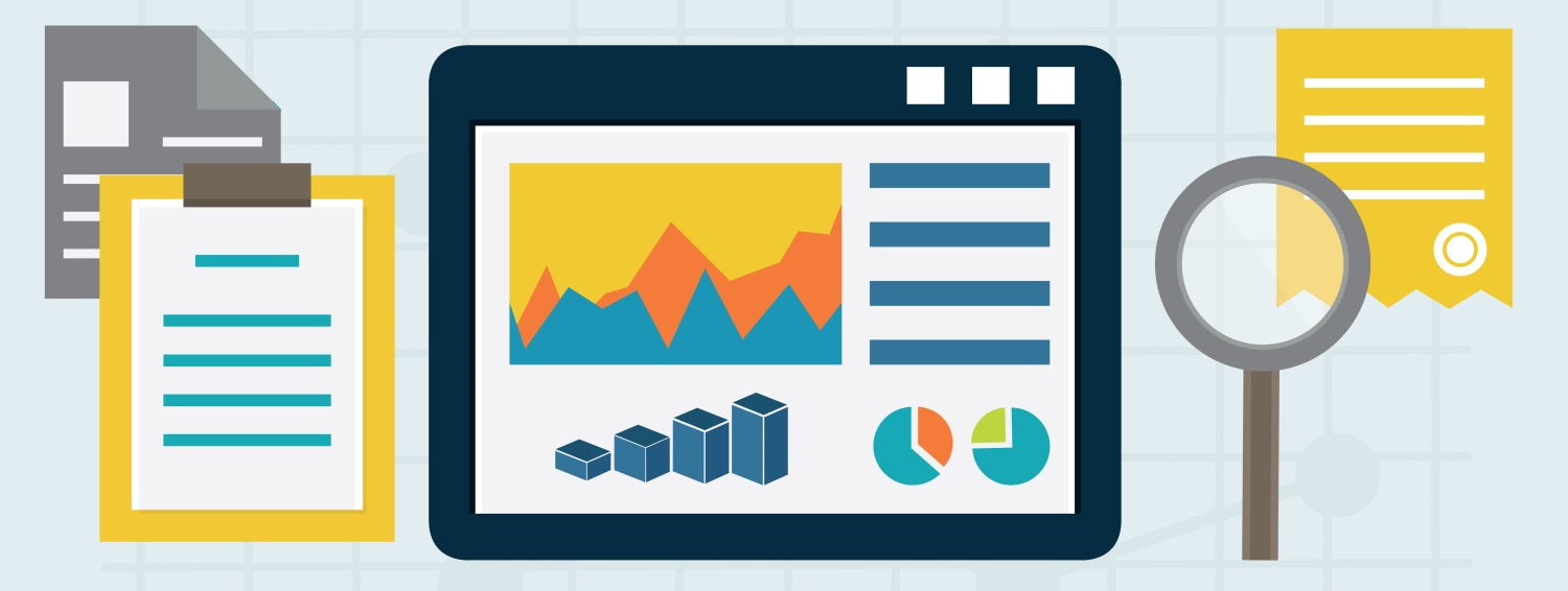 tablet with magnifying glass