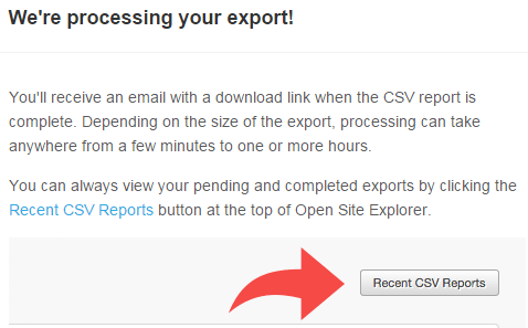 processing csv export