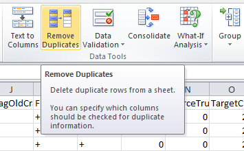 remove duplicates