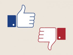 thumbs up and thumbs down