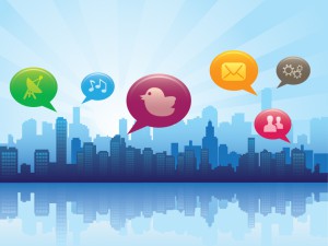 social media speech bubbles