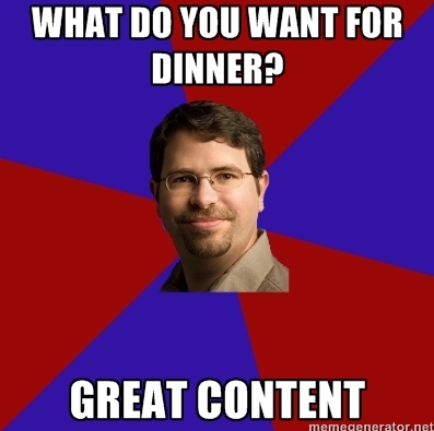 great content according to matt cutts at google