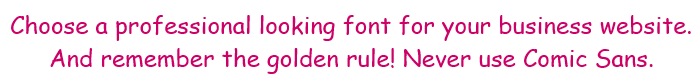 Använd aldrig comic sans