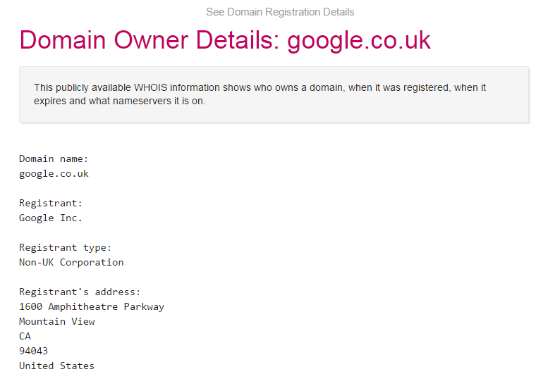 whois of google.co.uk