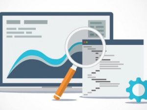 magnifying glass over screen