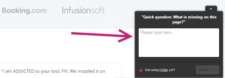 hotjar pop up feedback
