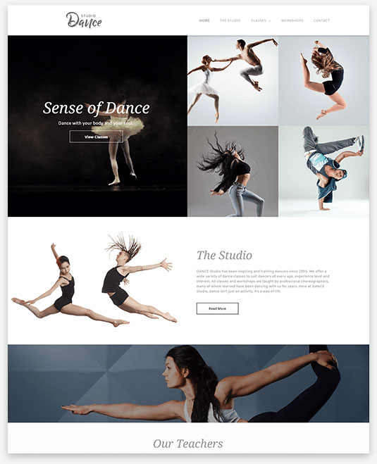 Dance Studio Instantsite Theme