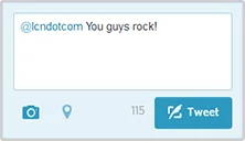 Twitter @Reply screenshot