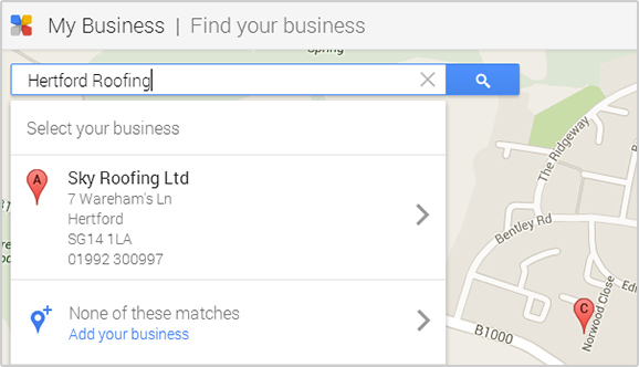 Google my business find