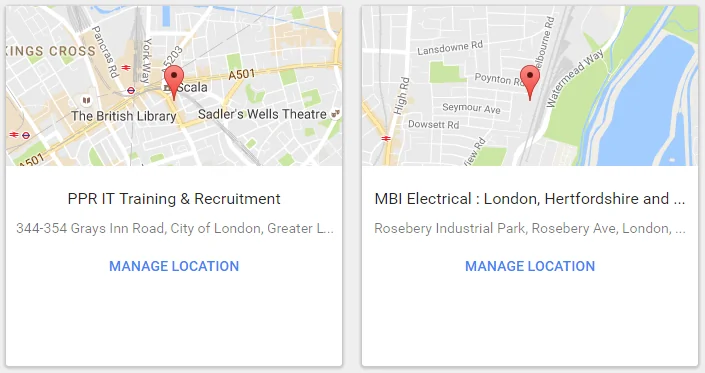 Google My Business profile