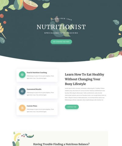 Nutritionist WordPress Hosting Theme