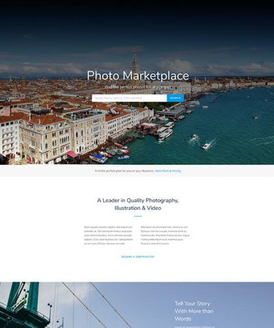 Photo Marketplace WordPress Hosting Theme