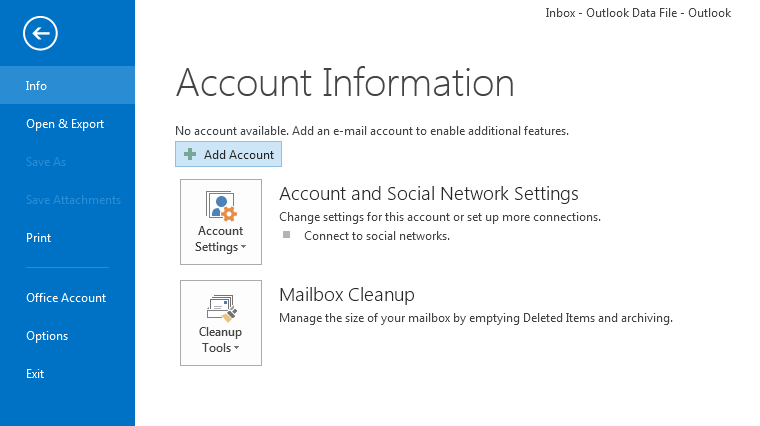 How to add your Microsoft 365 email in Outlook 2013