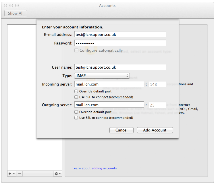 outlook 2011 for mac mail setup